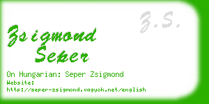 zsigmond seper business card